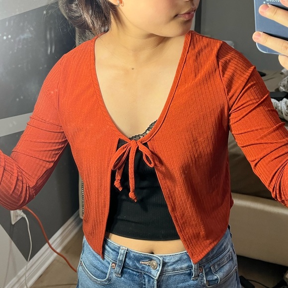 long sleeve Halloween coloured cardigan from tie up - Picture 1 of 2